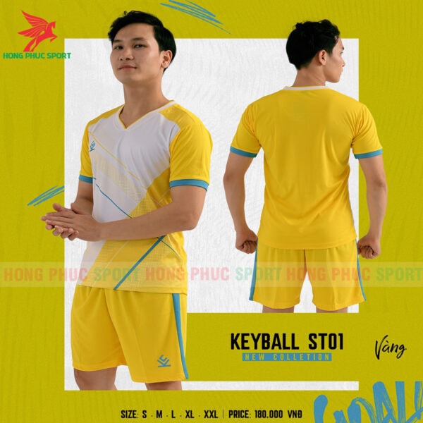 ao-bong-da-khong-logo-keyball-st01-2022-vang
