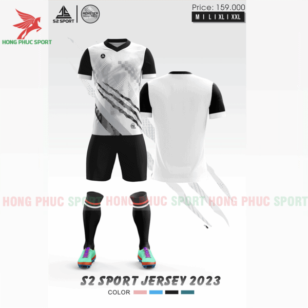 ao-bong-da-khong-logo-s2-sport-jersey-xam