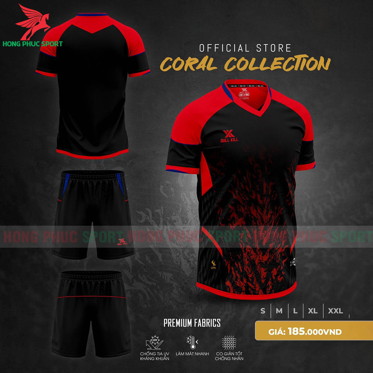 ao-da-banh-khong-logo-dullkill-coral-mau-den ao-da-banh-khong-logo-dullkill-coral-mau-den