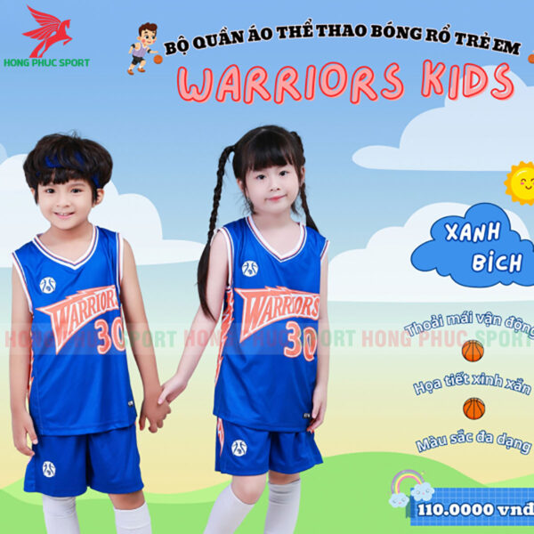 ao-bong-ro-tre-em-warriors-kids-xanh-bich
