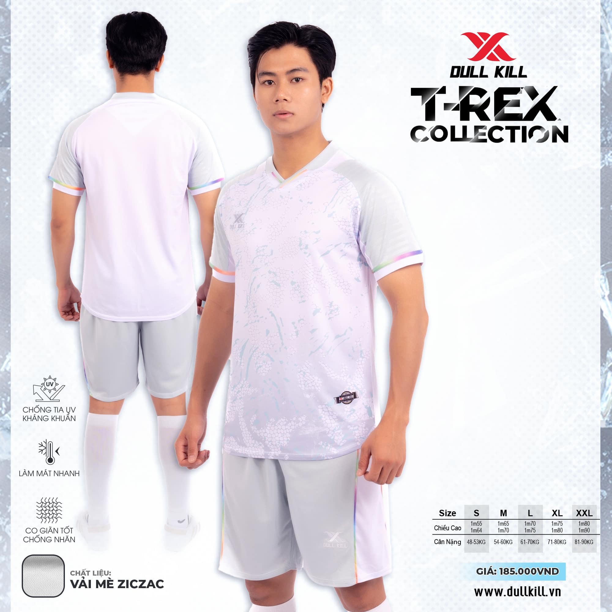 ao-da-banh-khong-logo-dullkill-t-rex-trang